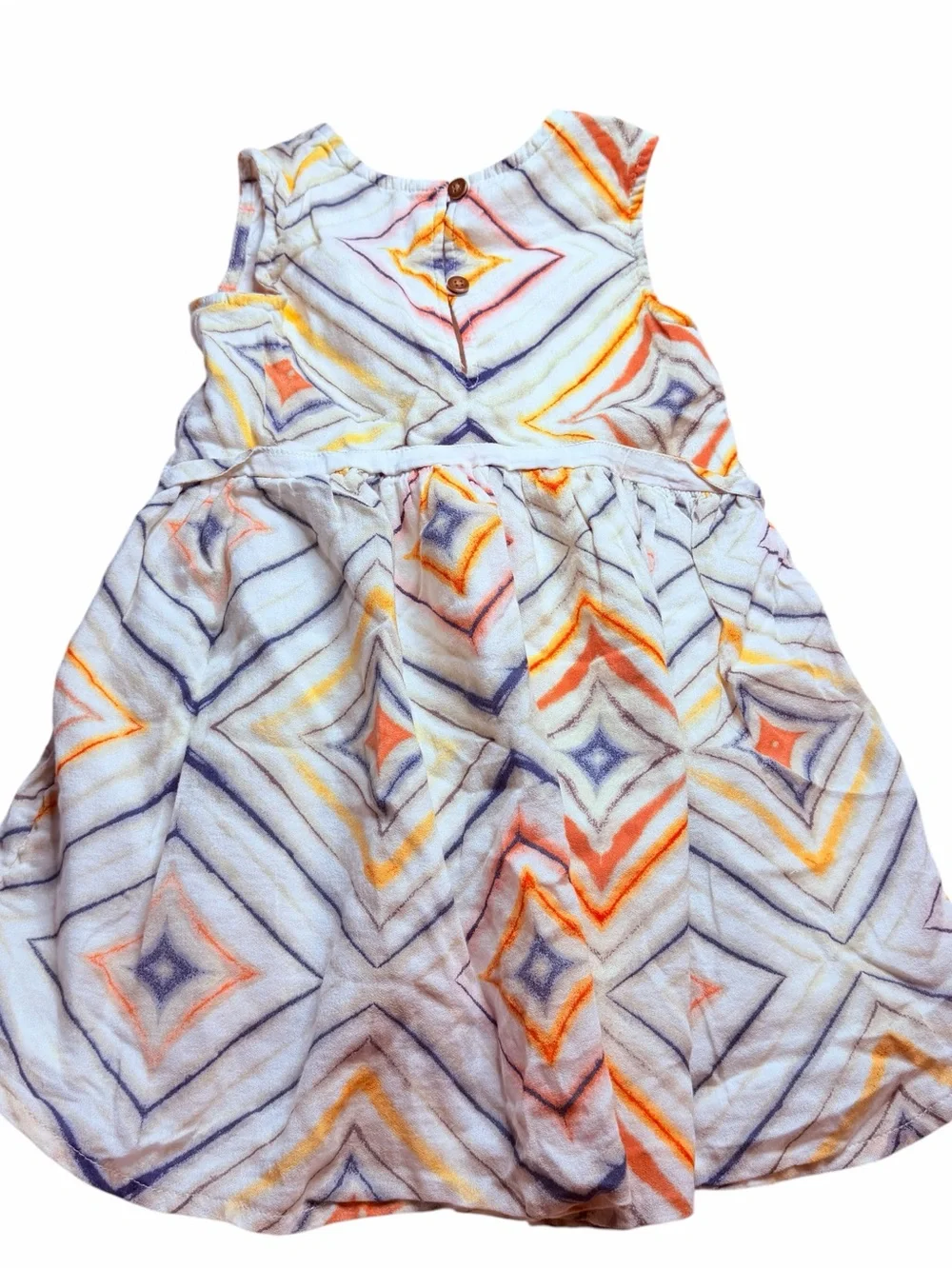 Old Navy Girls Dress Size 4T Geometric Print Sleeveless Fit & Flare Cotton